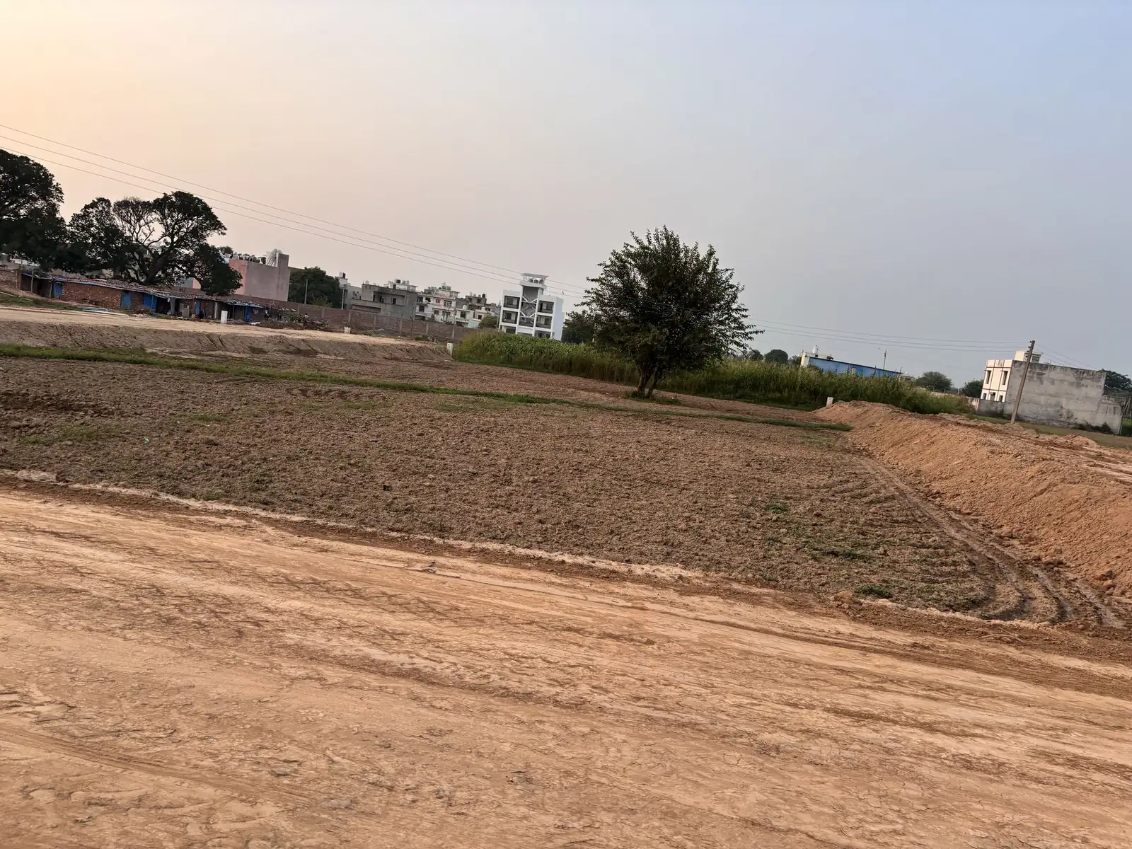 Open land view at The Ridge residential plots site in Kurali, Punjab