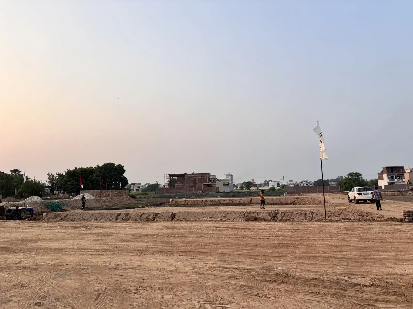 Plotted area of The Ridge township in Kurali with internal roads under development