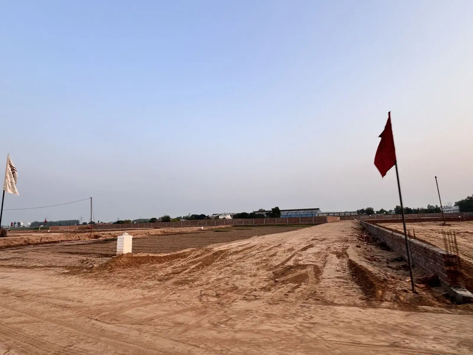 Internal road junction at The Ridge residential plots, Kurali